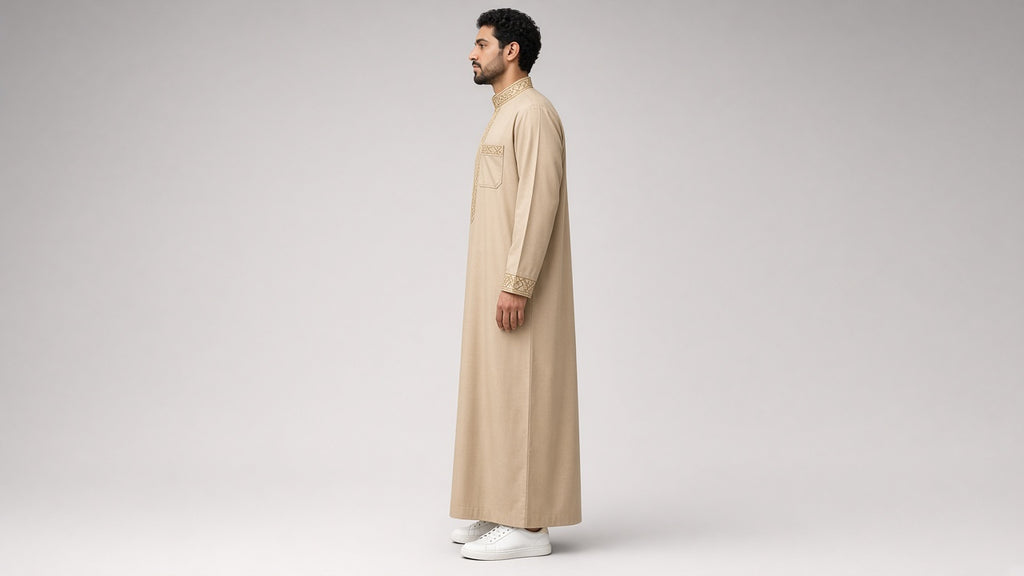 عباية بيج من الجنب
