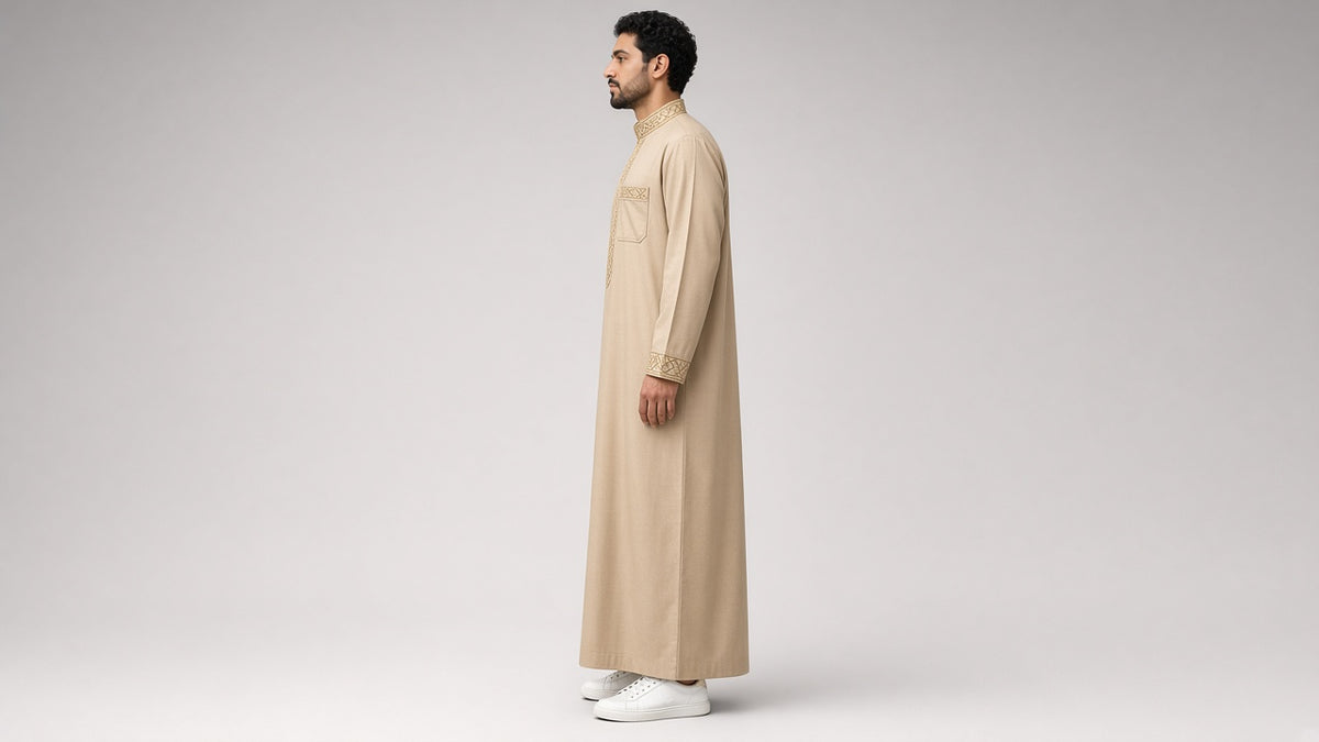 عباية بيج من الجنب